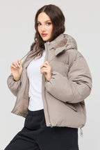 Blouson bouffant Cozy Lux court doublé de similifourrure
