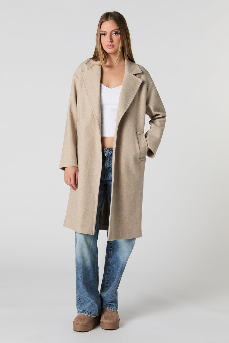 Manteau longueur midi à un bouton