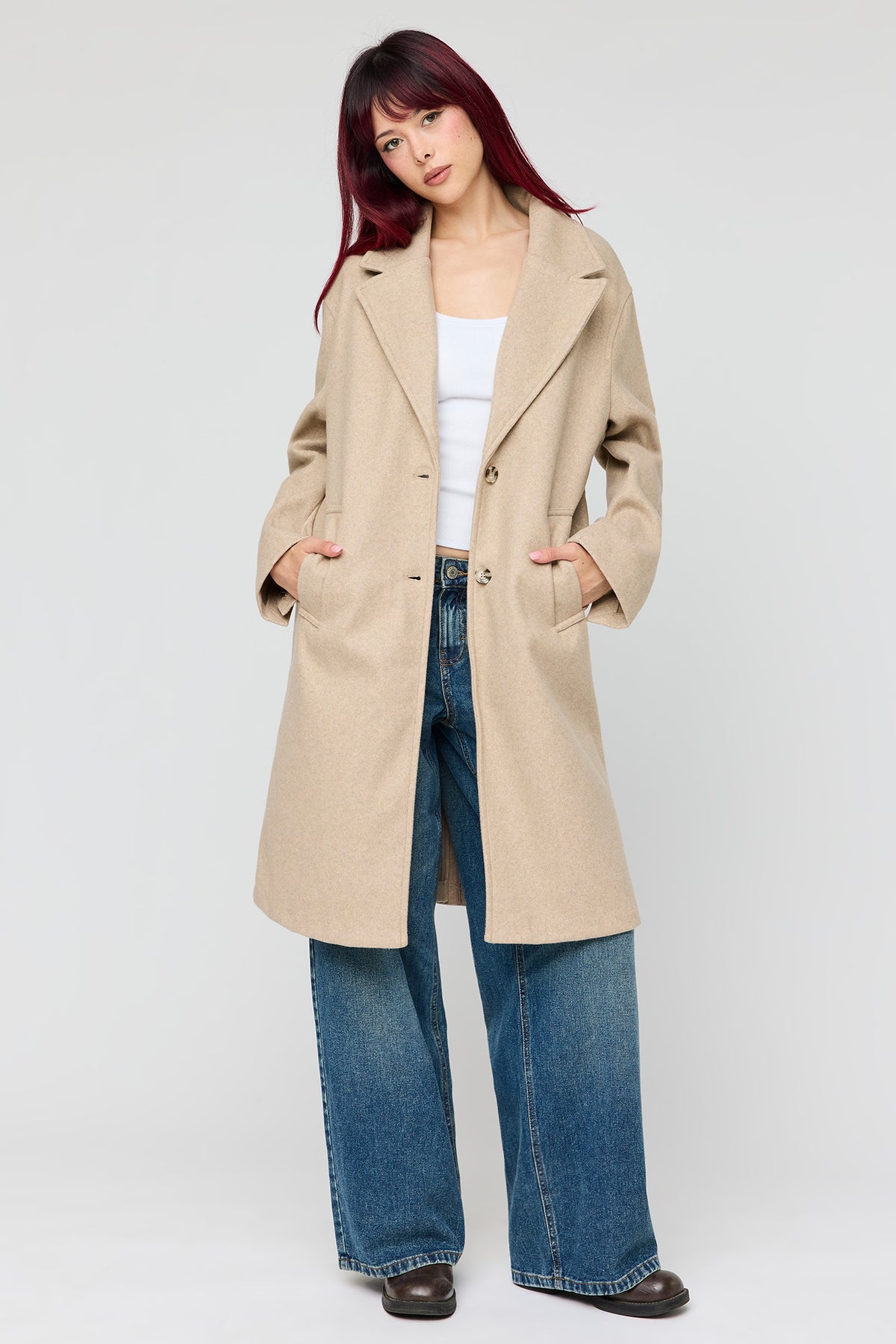 Trench midi boutonné