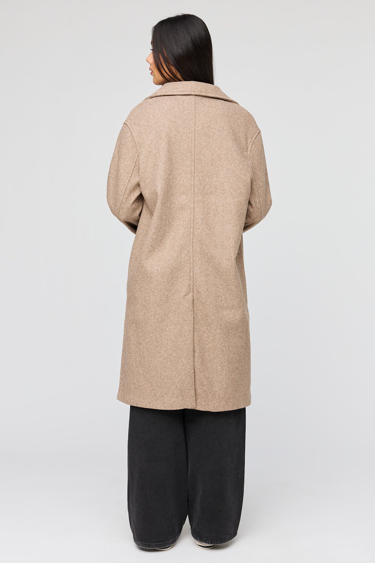 Alt View 3. Faux Wool Coat - Tan