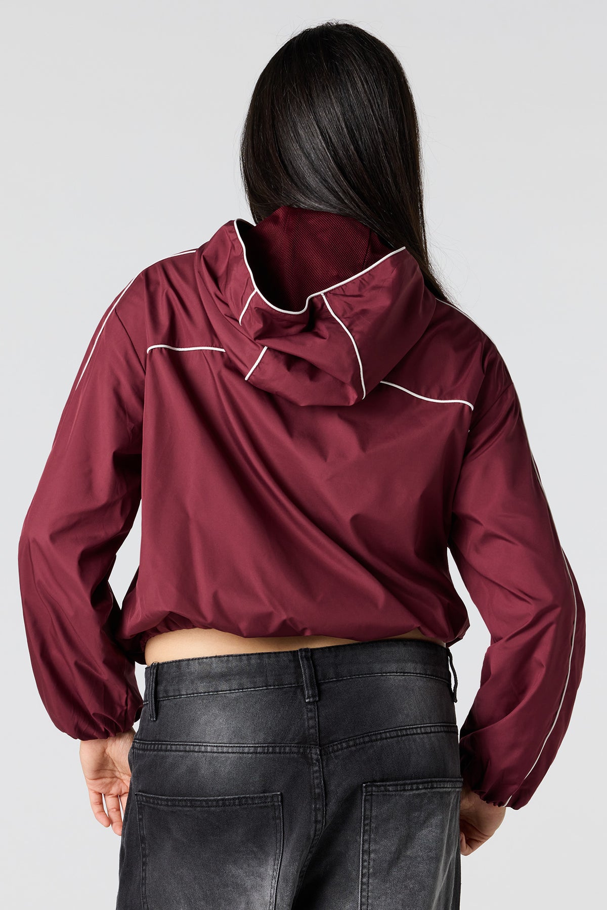Alt View 2. Full Zip Windbreaker - Burgundy