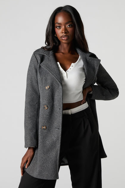 Manteau double boutonnage avec ceinture