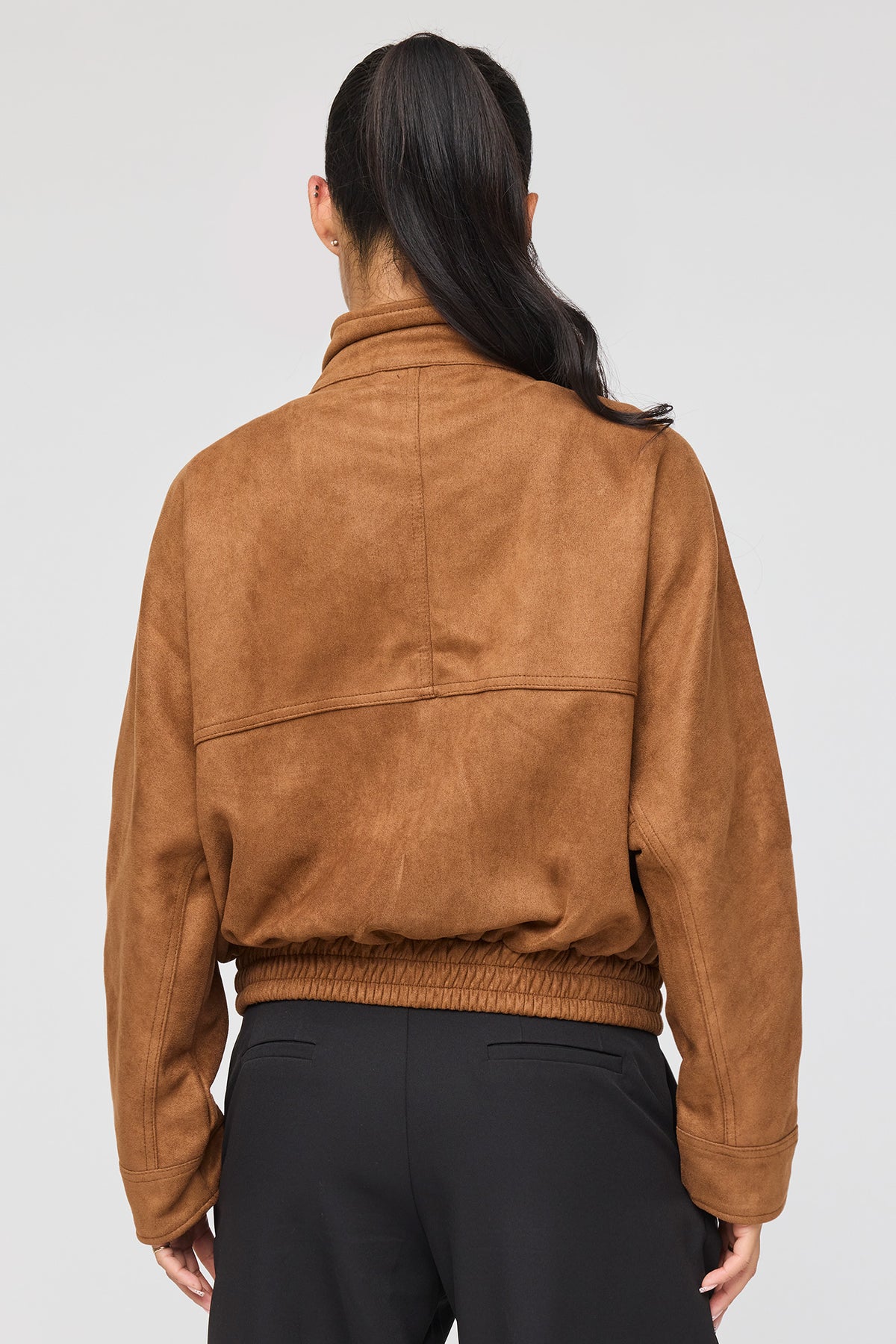 Vue alternative 2. Blouson aviateur en similisuède