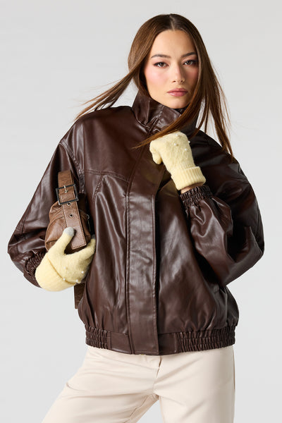 Oversized Faux Leather Jacket – Urban Planet