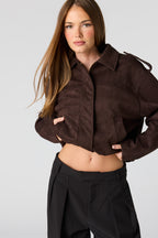 Blouson aviateur en similisuède