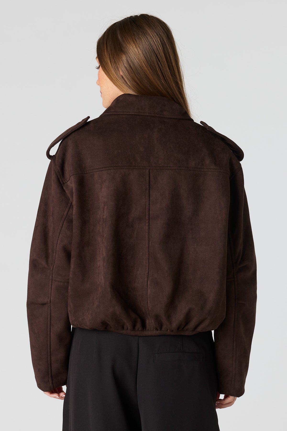 Vue alternative 2. Blouson aviateur en similisuède