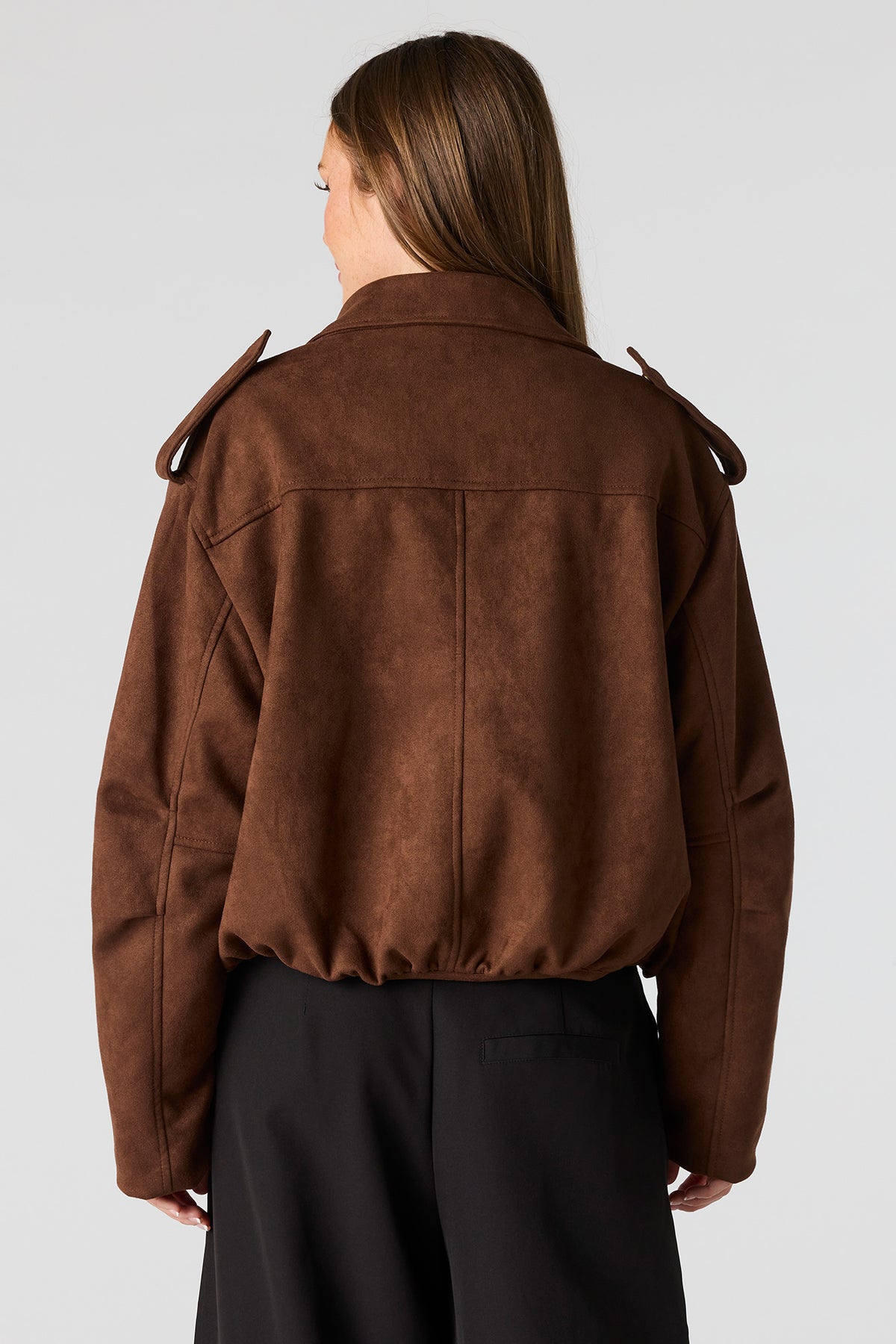 Vue alternative 2. Blouson aviateur en similisuède