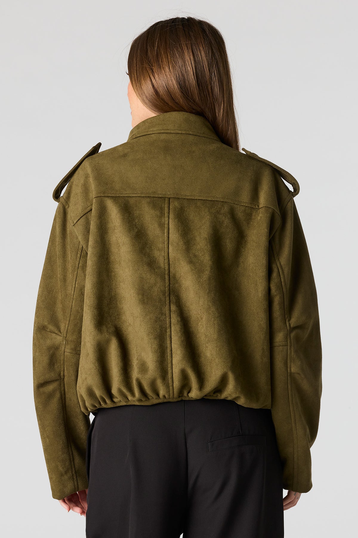 Vue alternative 2. Blouson aviateur en similisuède