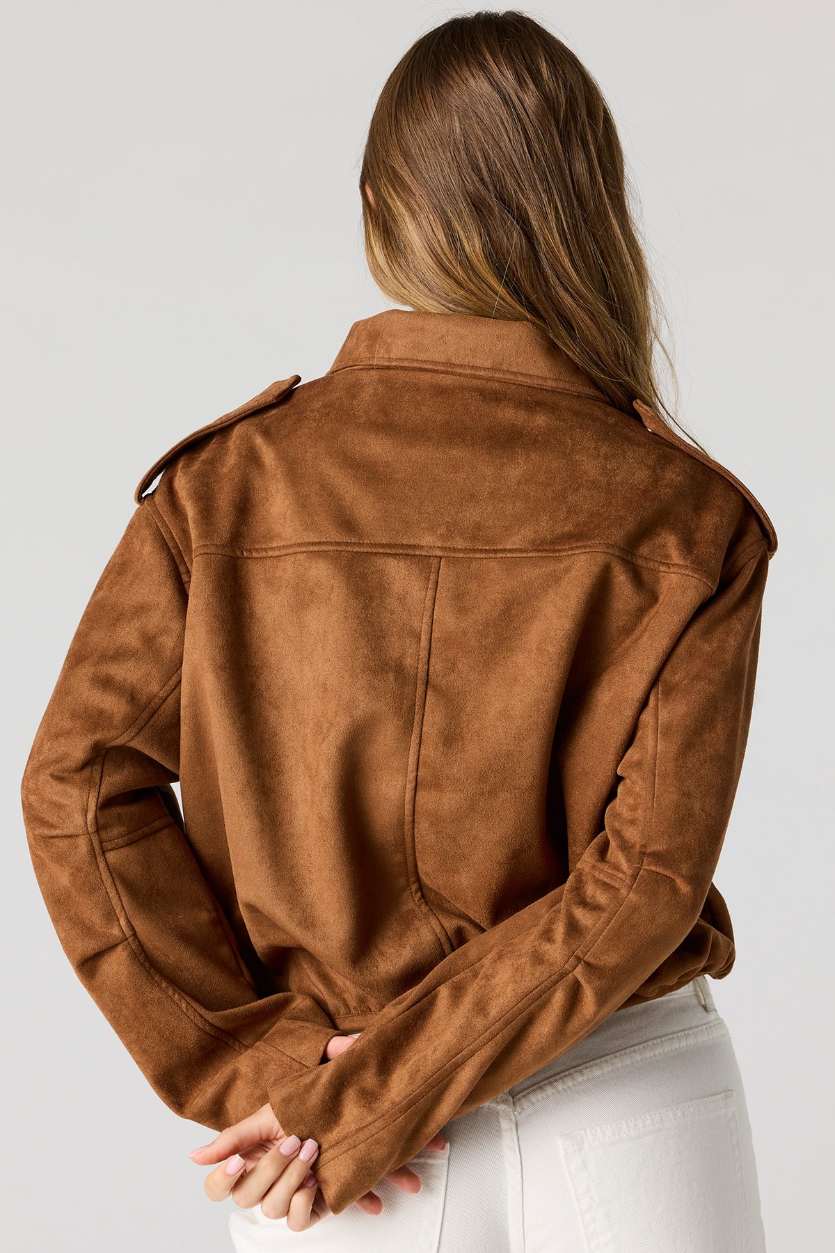 Vue alternative 6. Blouson aviateur en similisuède