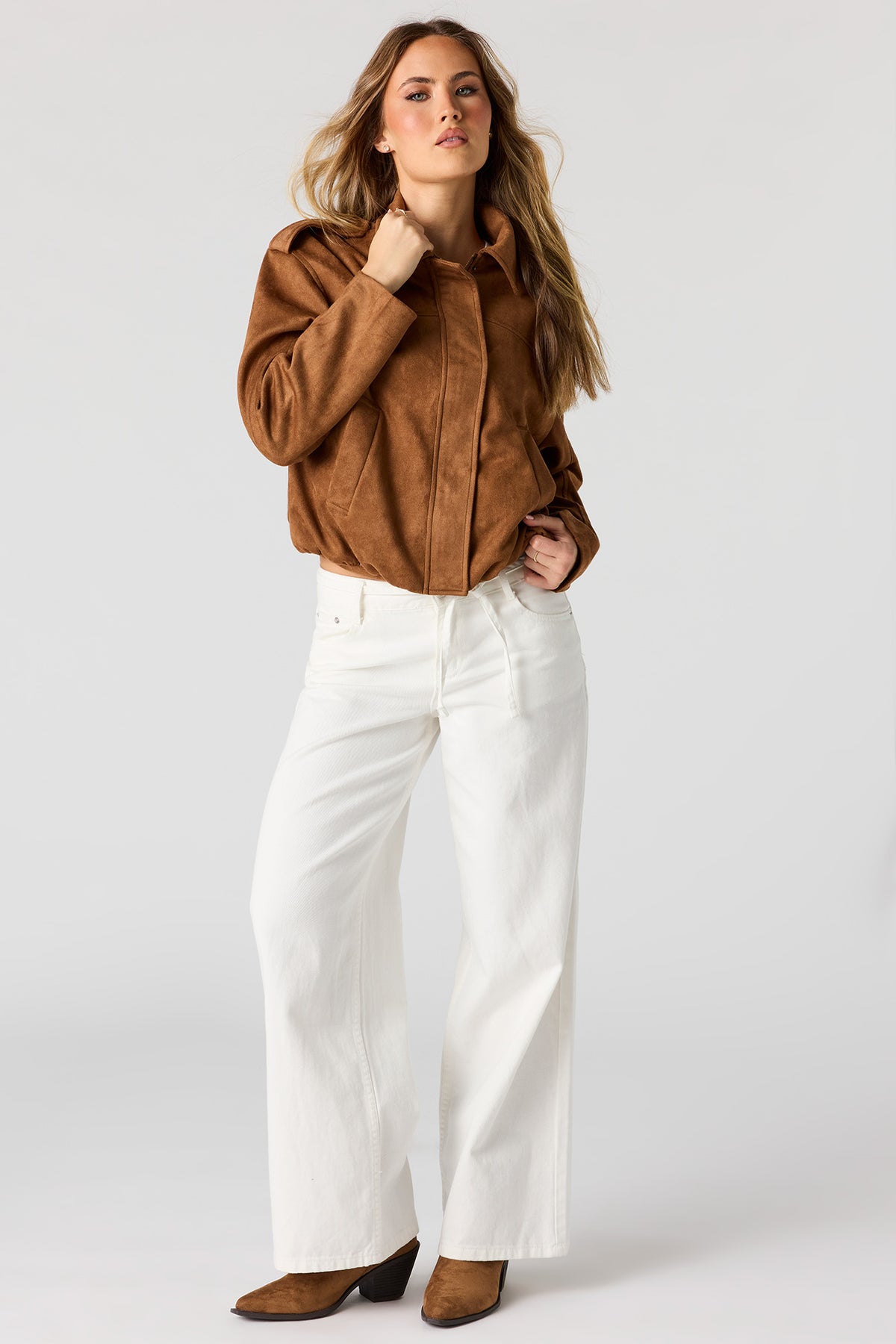 Vue alternative 7. Blouson aviateur en similisuède