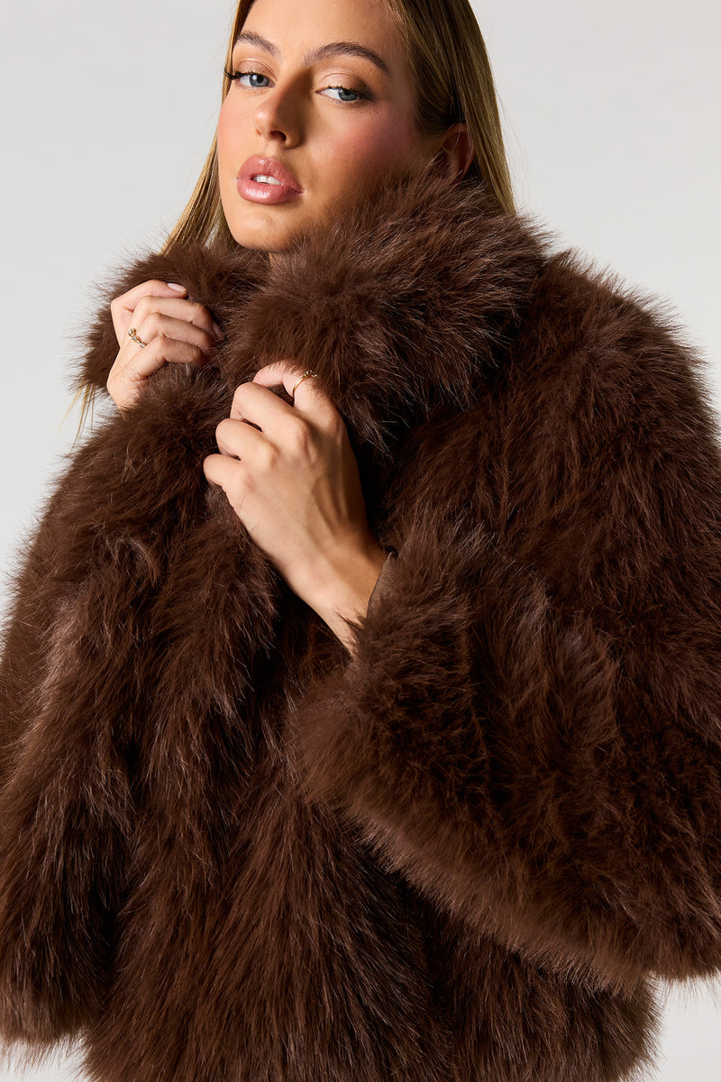 Faux Fur Collared Jacket