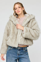 Faux Fur Hooded Jacket