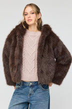 Faux Fur Hooded Jacket