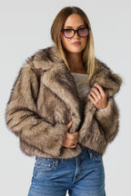 Faux Fur Collared Jacket