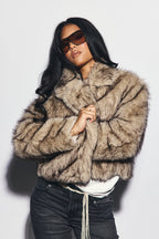 Faux Fur Collared Jacket
