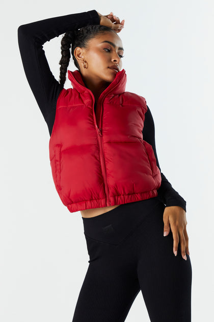 High Neck Puffer Vest