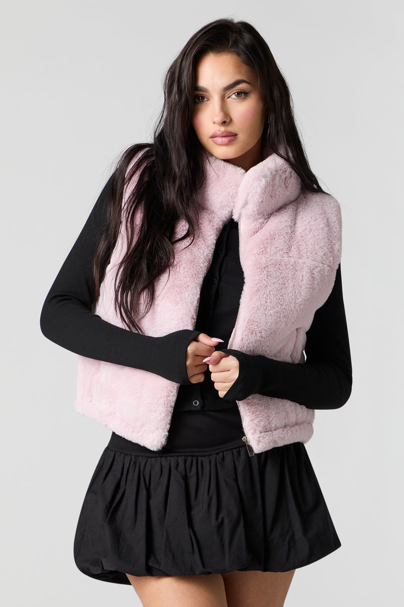 Faux Fur Puffer Vest