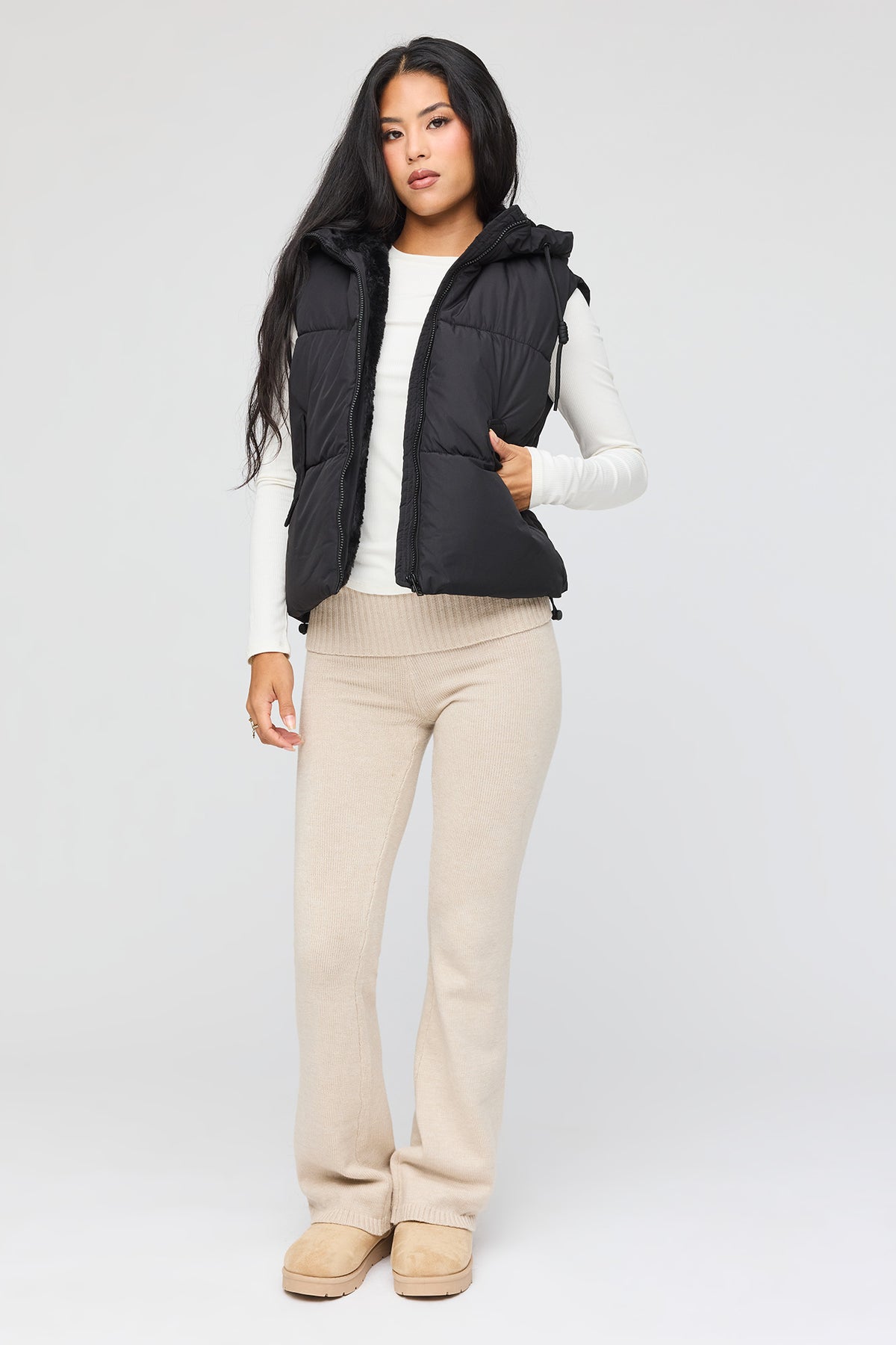 Vue alternative 3. Veste bouffante Cozy Lux doublée de similifourrure