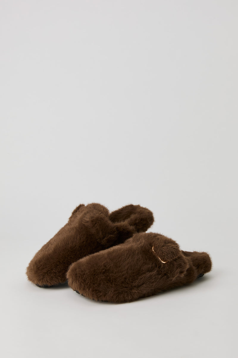 Faux Fur Clog Sandal
