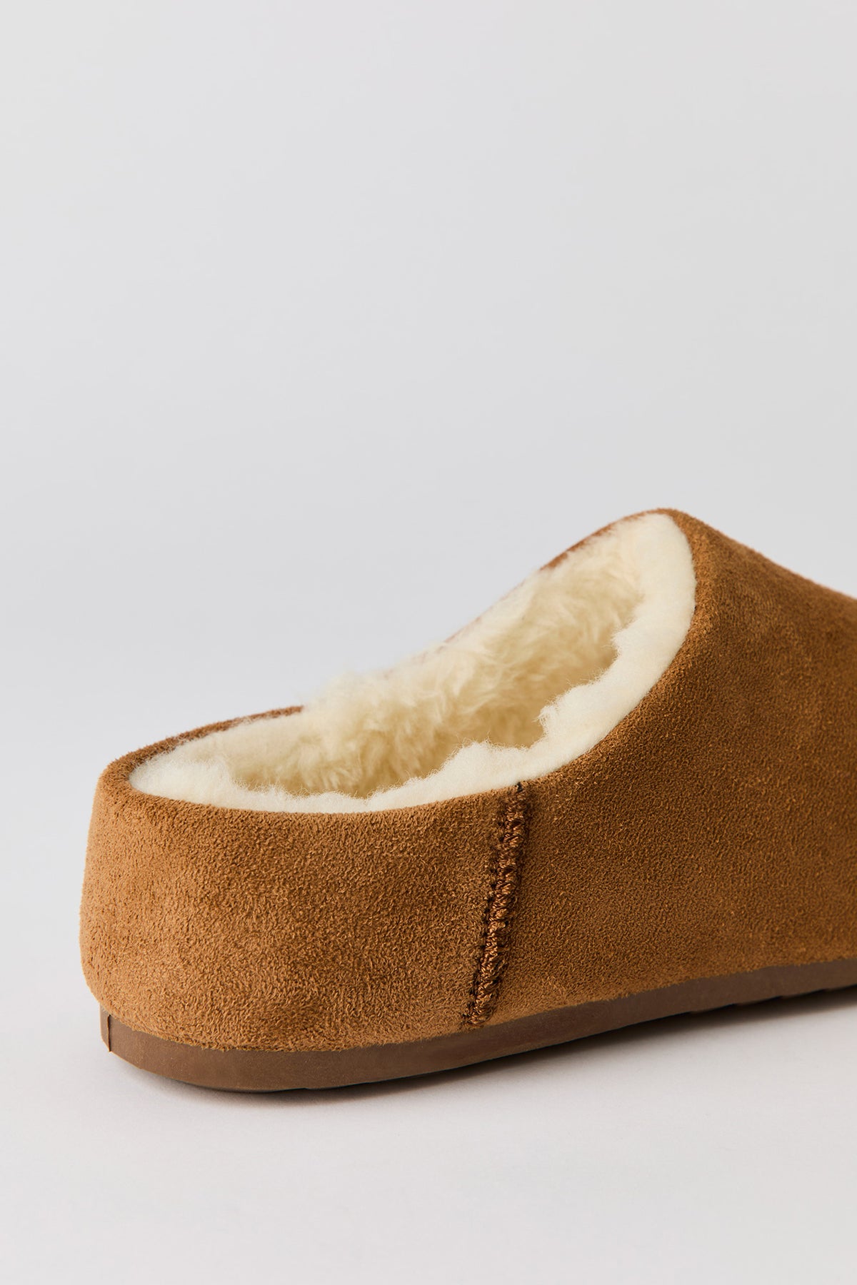Alt View 3. Faux Fur Lined Clogs - Tan