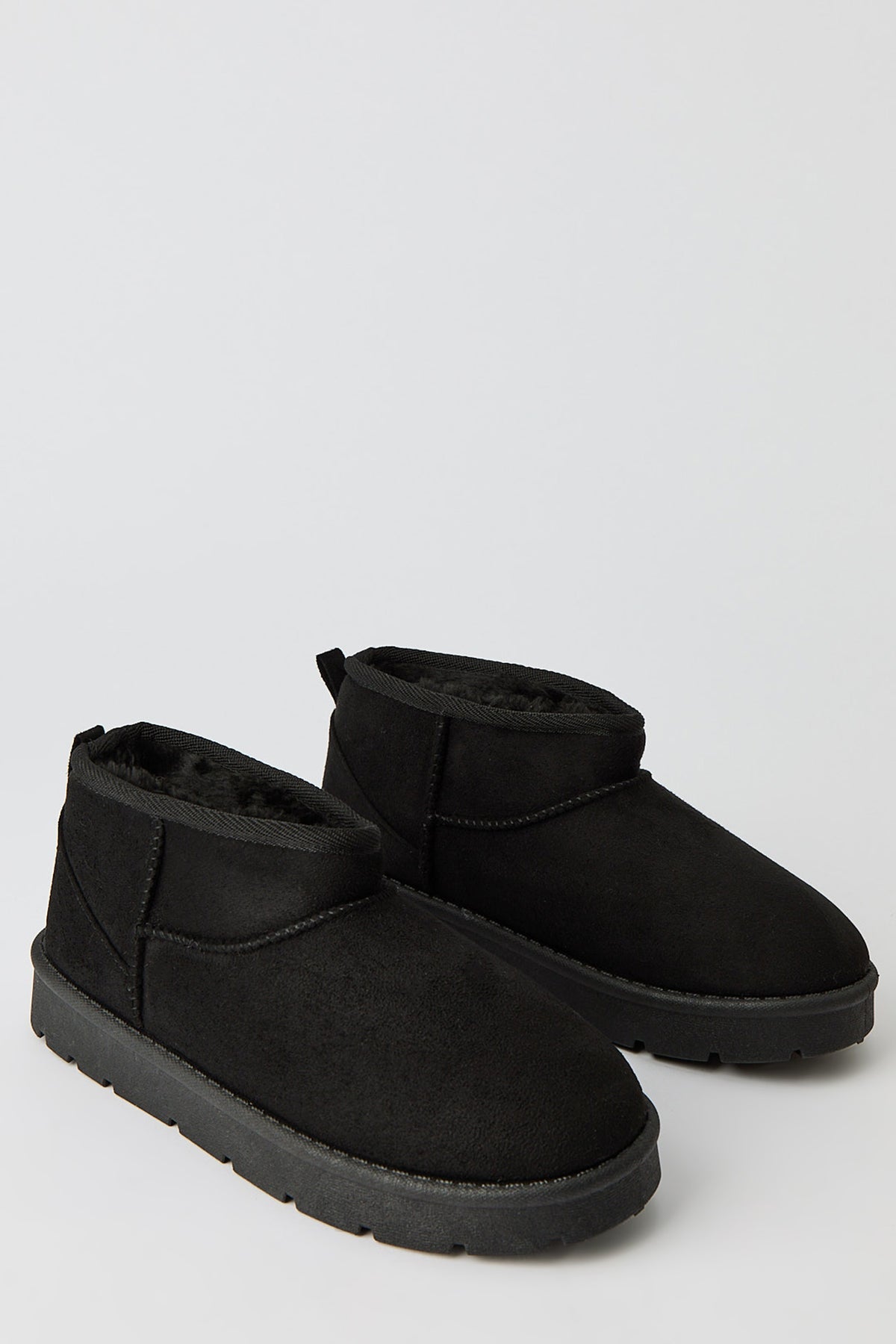 Alt View 2. Faux Suede Ankle Booties - Black