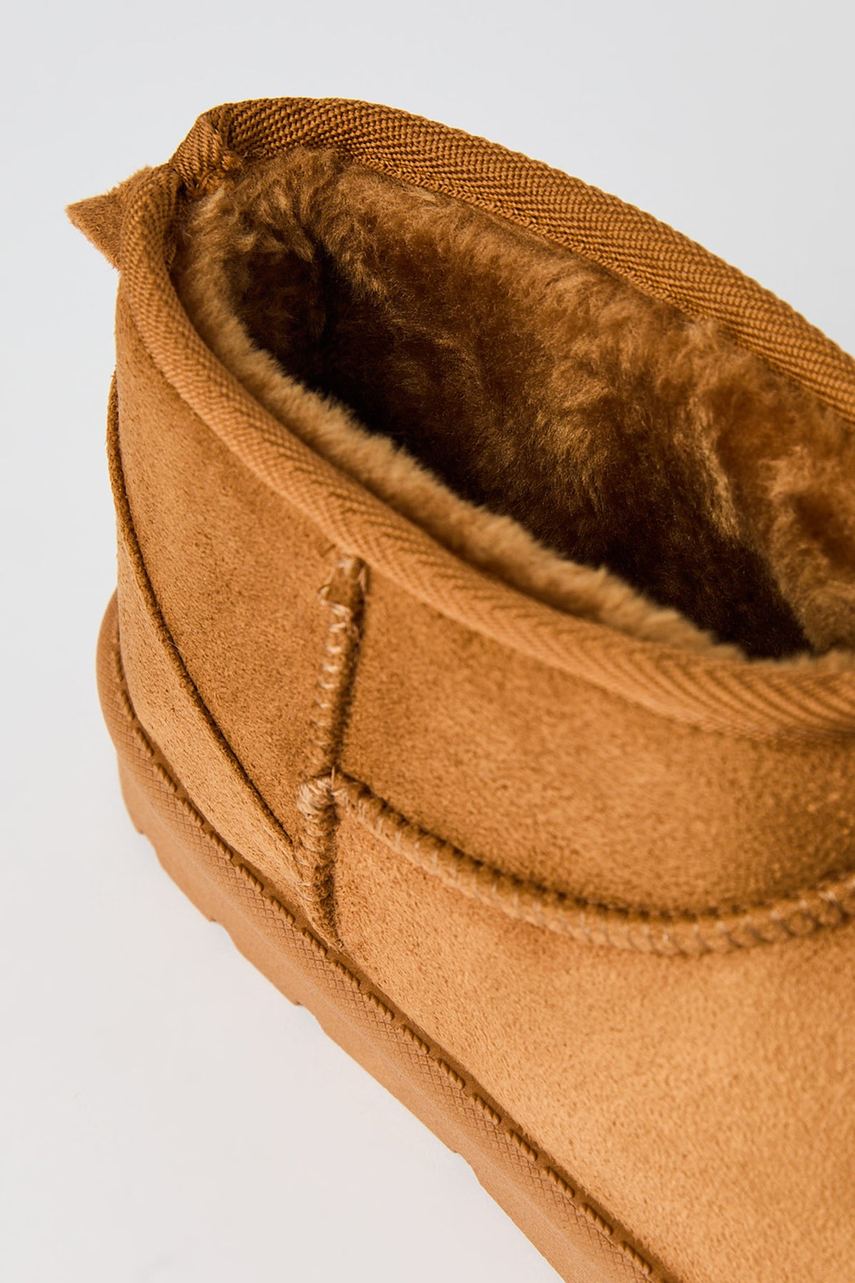 Alt View 3. Faux Suede Ankle Booties - Camel