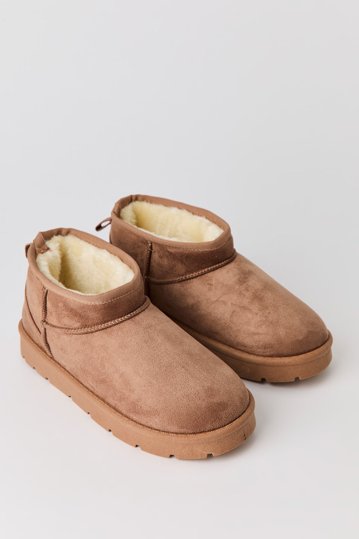 Alt View 2. Faux Suede Ankle Booties - Tan