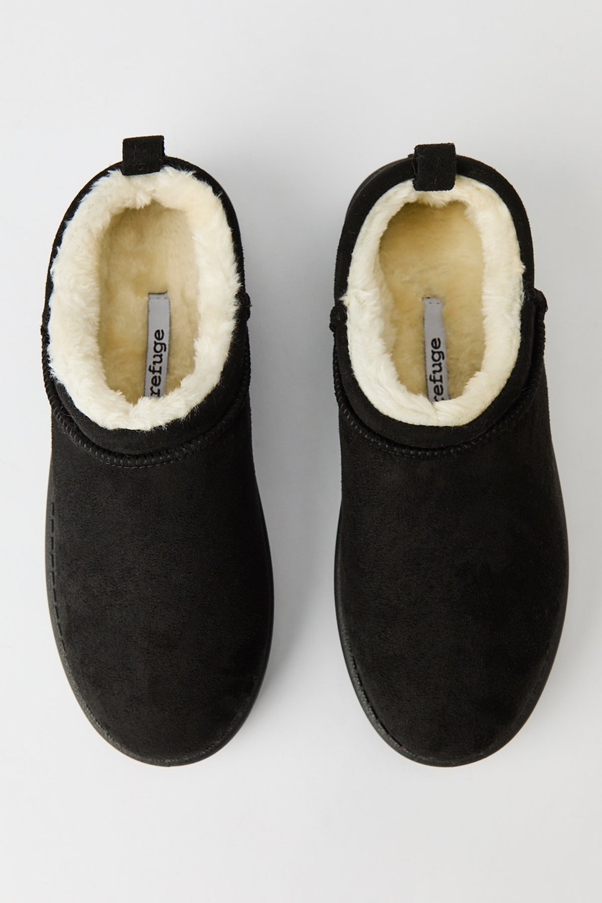Alt View 3. Faux Suede Slipper Booties - Black