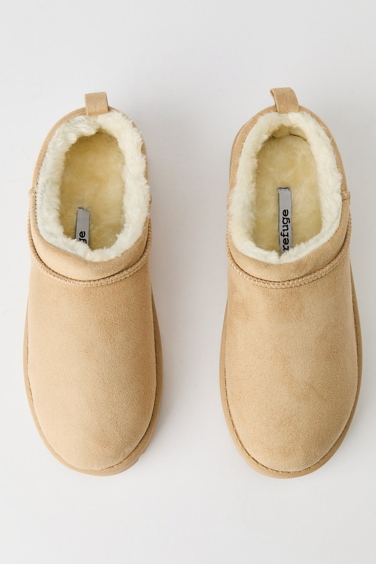 Alt View 3. Faux Suede Slipper Booties - Natural