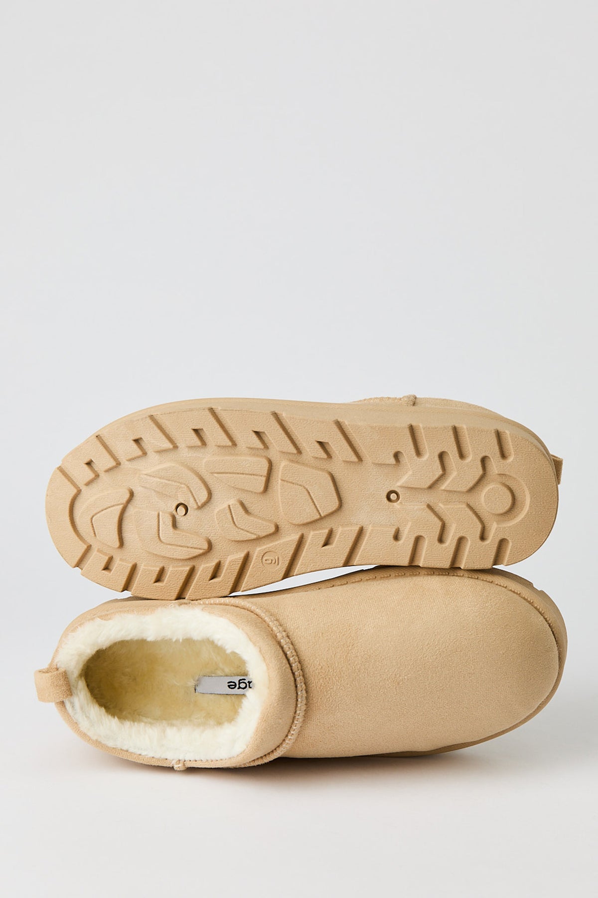 Alt View 4. Faux Suede Slipper Booties - Natural