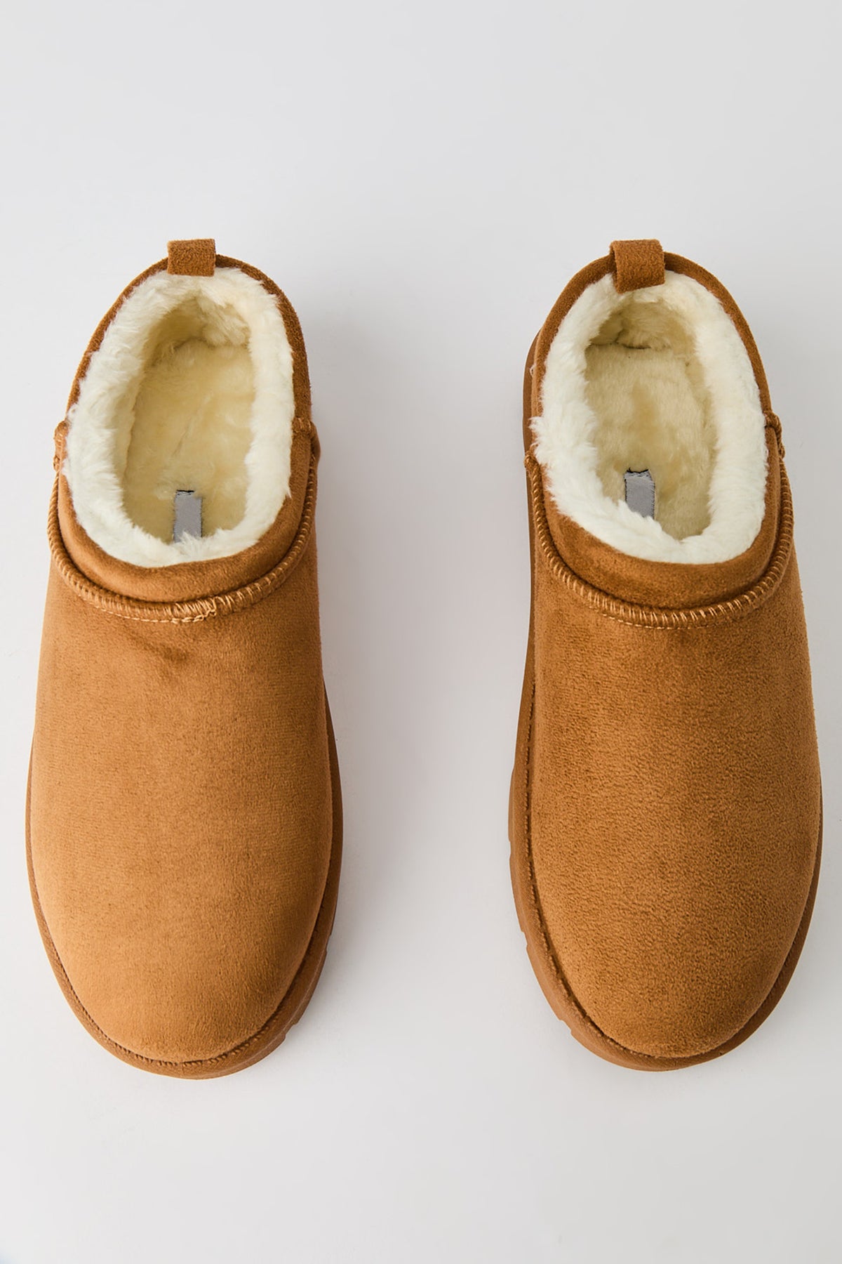 Alt View 3. Faux Suede Slipper Booties - Camel