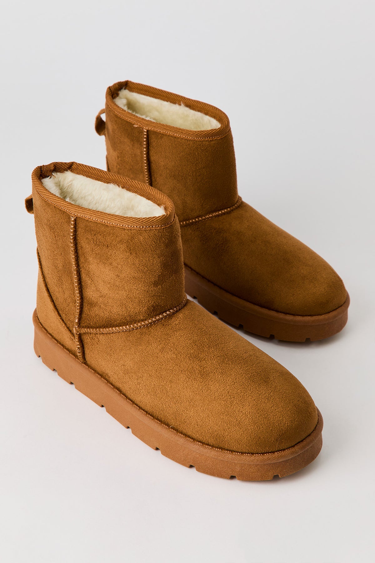 Alt View 2. Faux Suede Booties - Tan