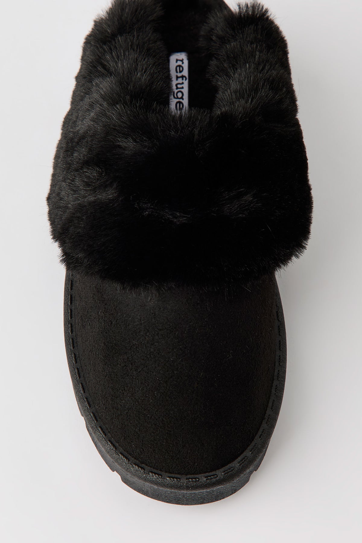 Alt View 3. Faux Fur Slipper Booties - Black