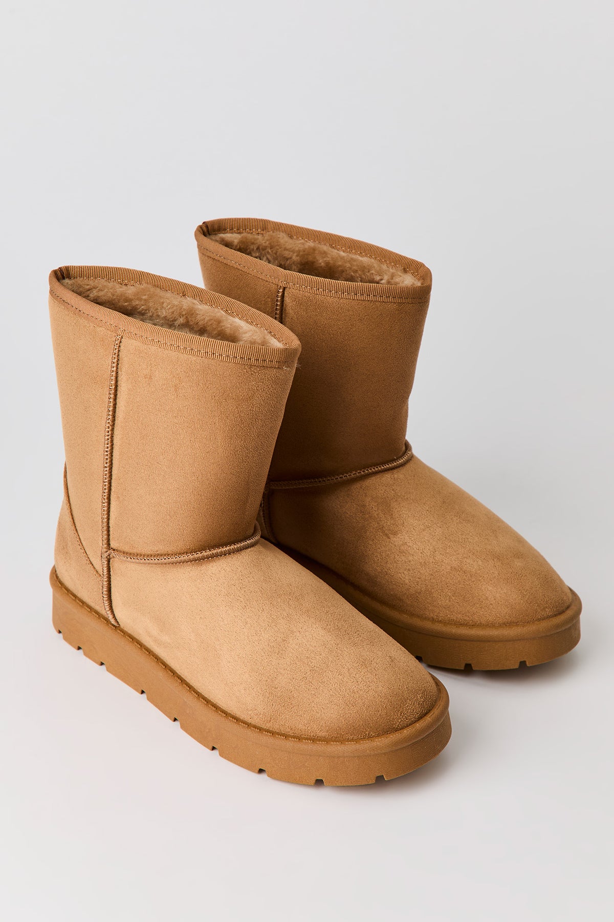 Alt View 2. Faux Suede Boots - Tan