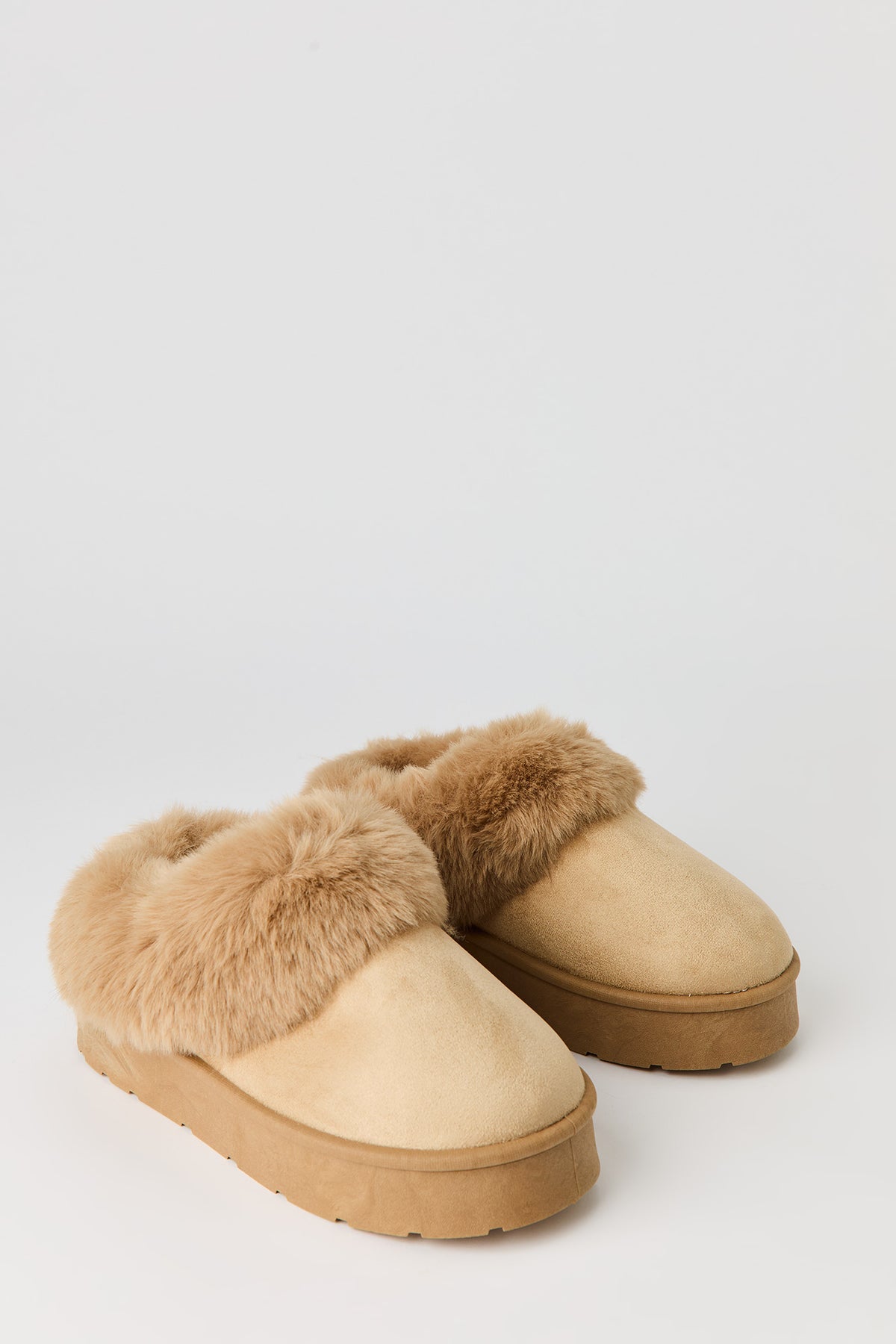 Alt View 2. Faux Fur Platform Bootie - Natural