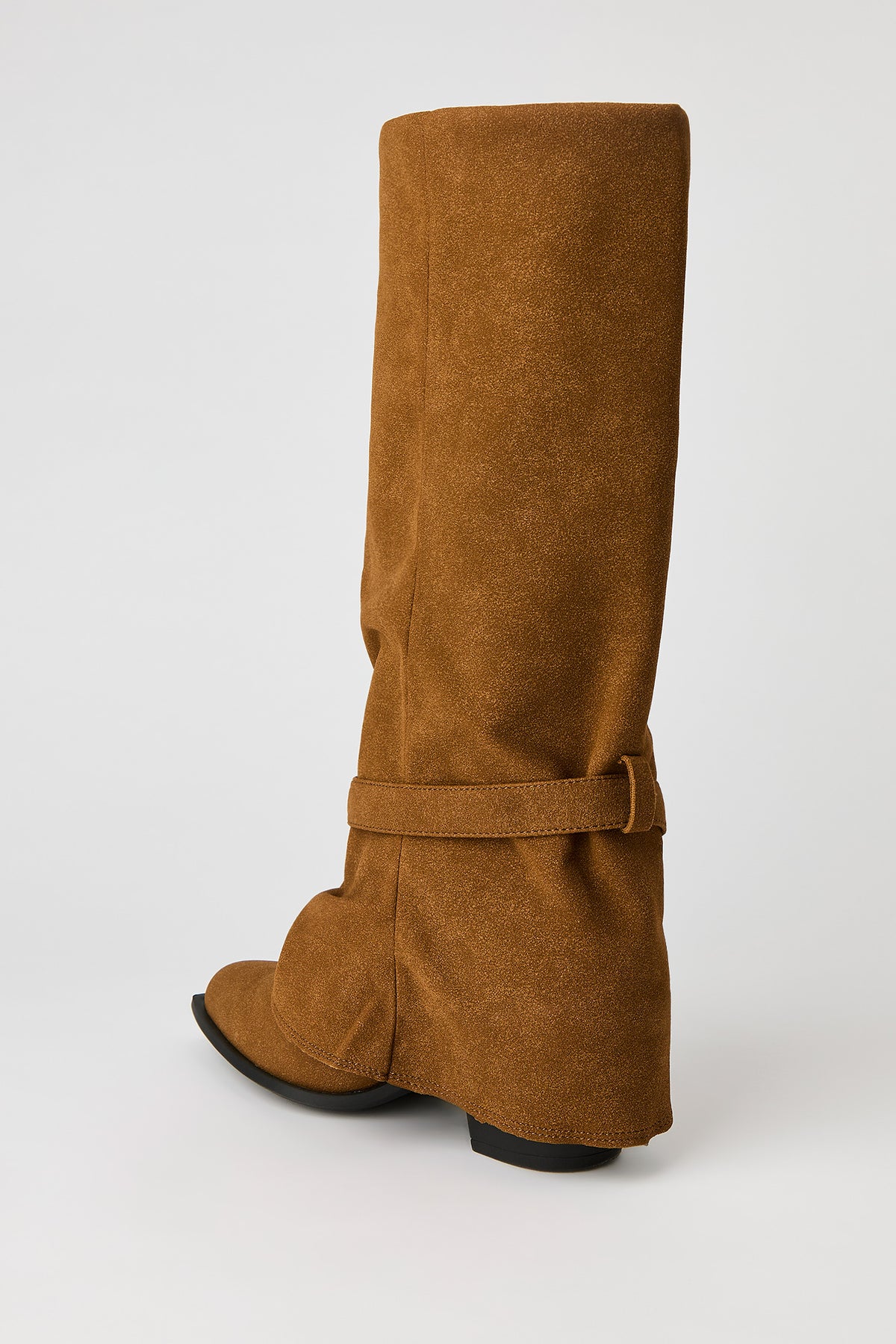 Alt View 5. Faux Suede Strap Heel Boot - Tan