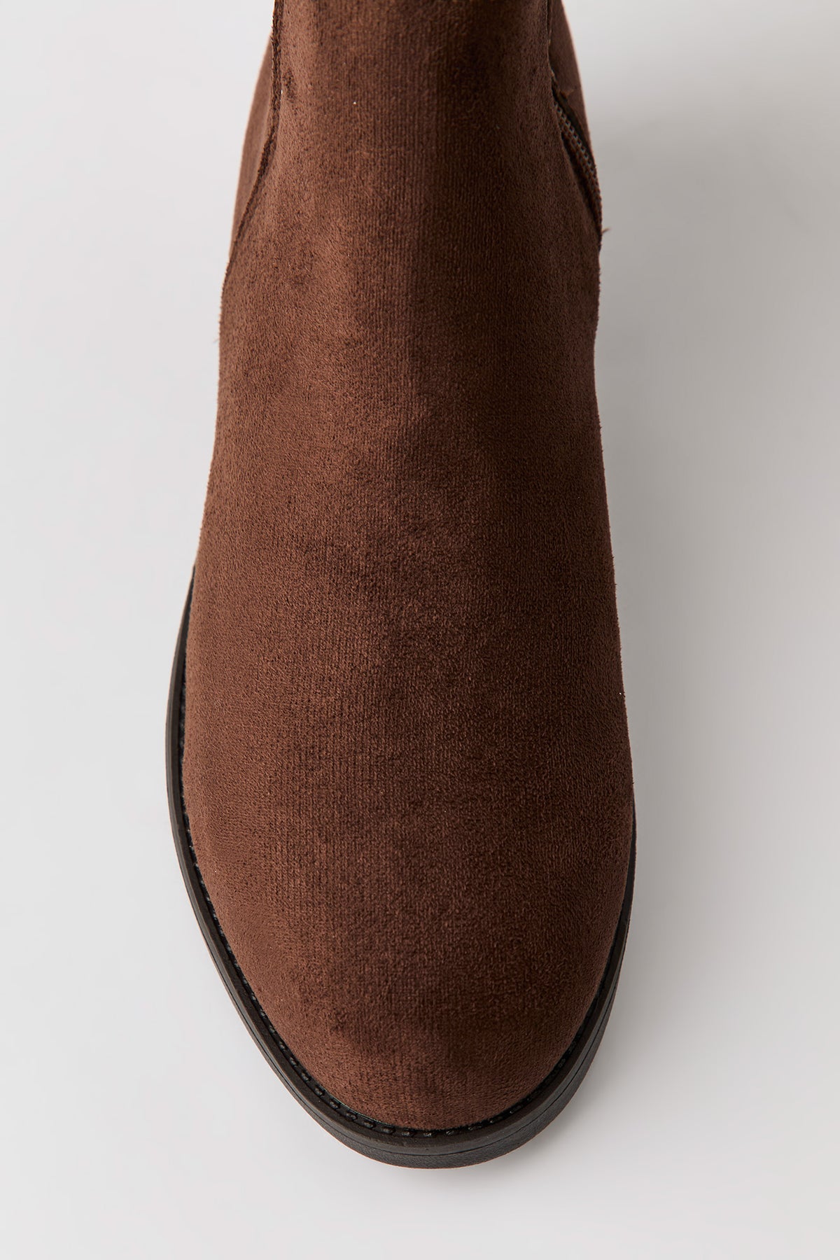 Alt View 3. Faux Suede Knee High Boots - Brown