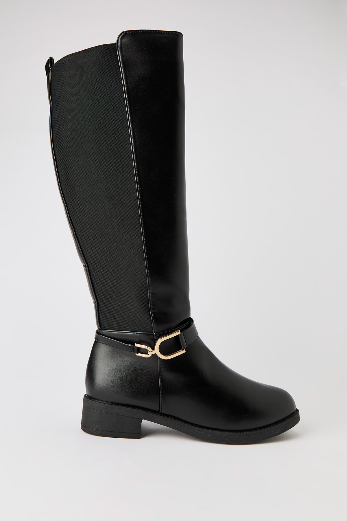 Bottes au genou en similicuir