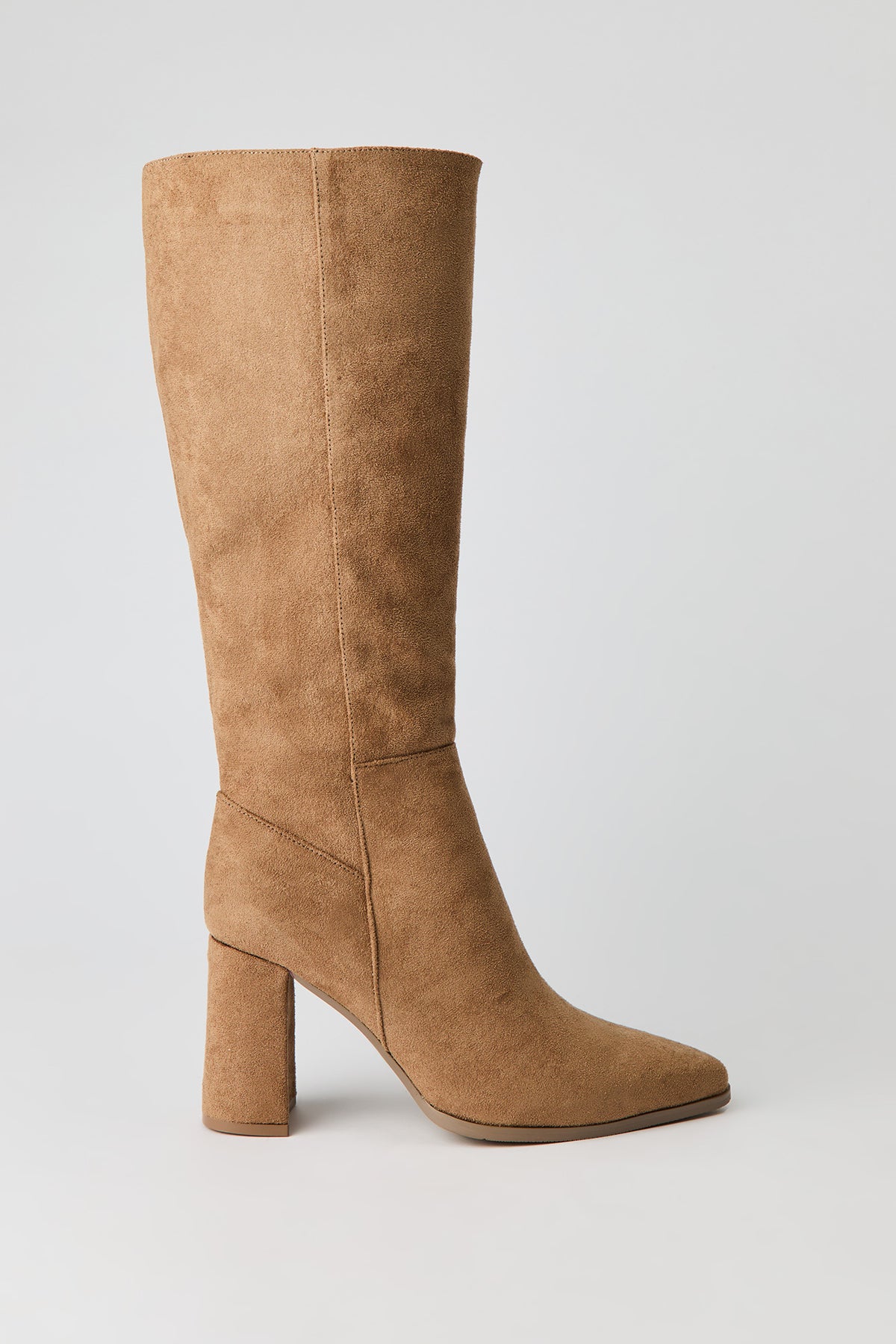 Bottes au genou à talon bloc et bout pointu