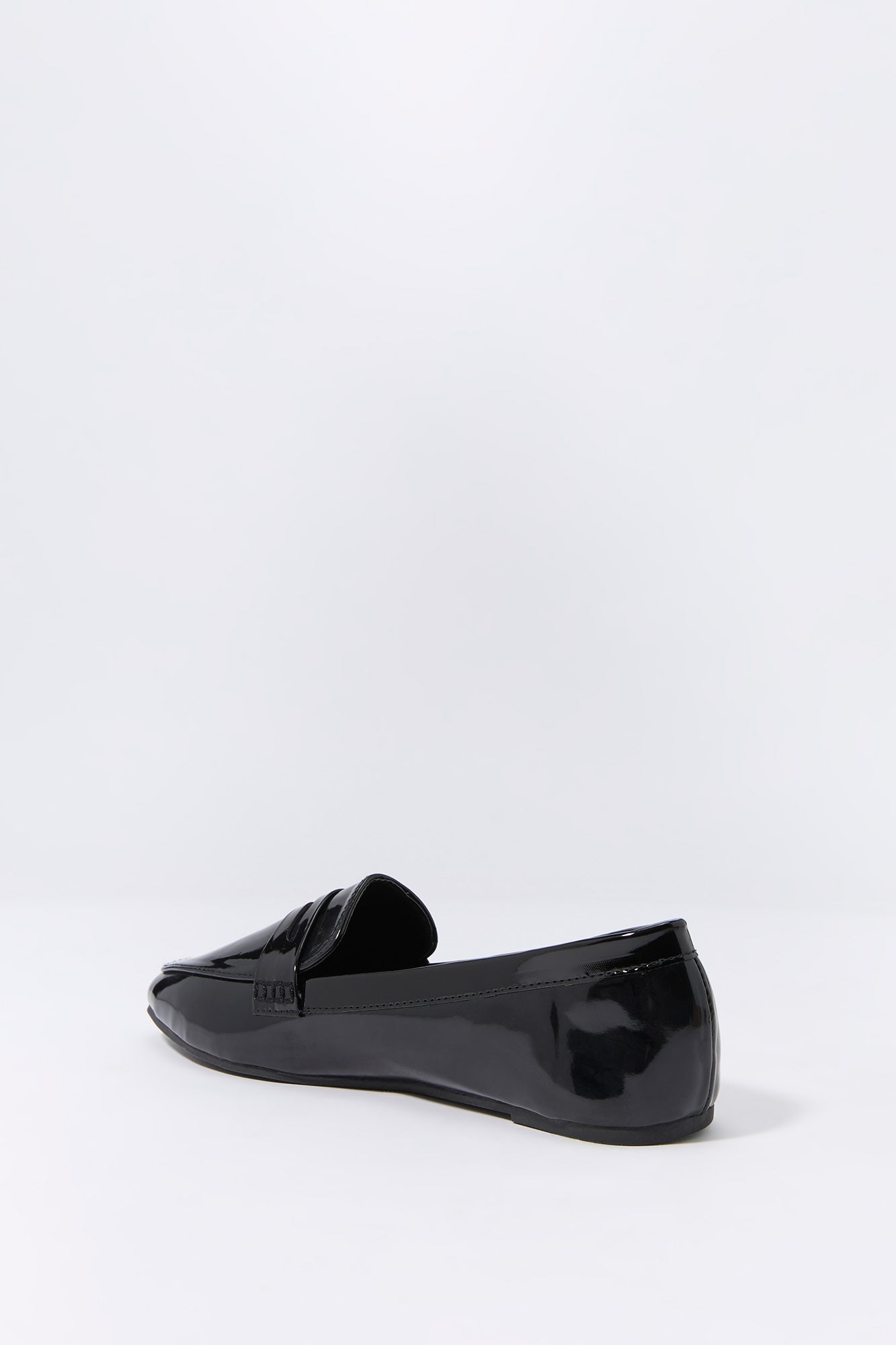 Faux Patent Leather Penny Loafer