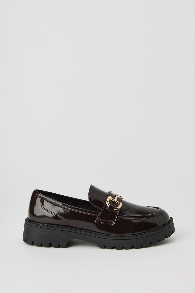 Faux Patent Leather Loafer