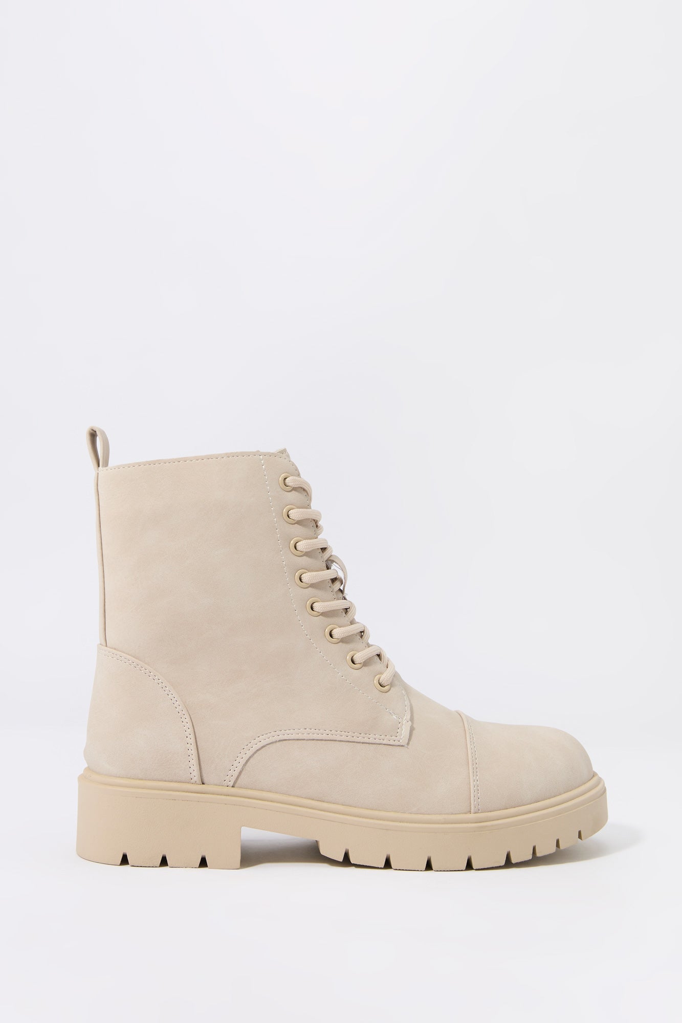 Faux Suede Lace Up Boot