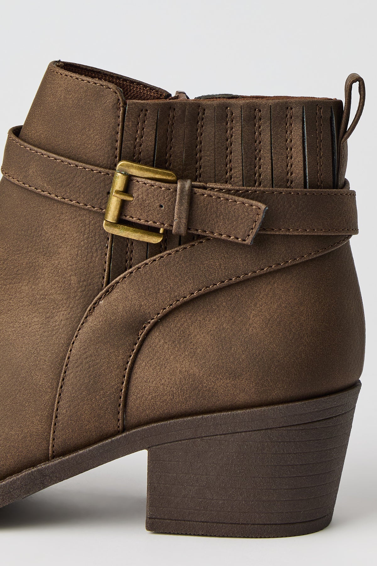 Alt View 4. Low Heel Ankle Boots - Brown
