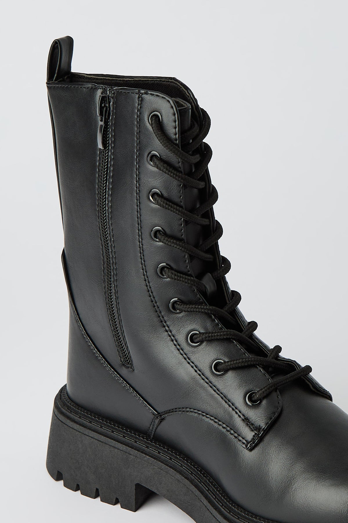 Alt View 3. Combat Boots - Black