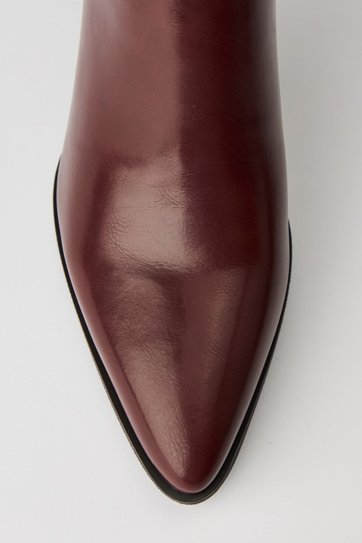 Alt View 5. Faux Leather Pointed Toe Block Heels - Burgundy