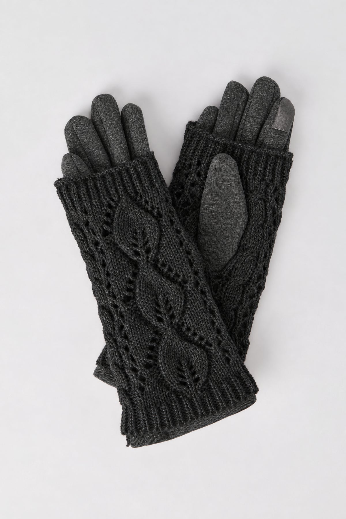 Gants pour écran tactile en tricot torsadé