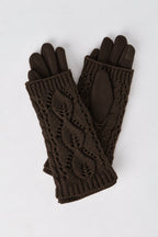 Gants pour écran tactile en tricot torsadé