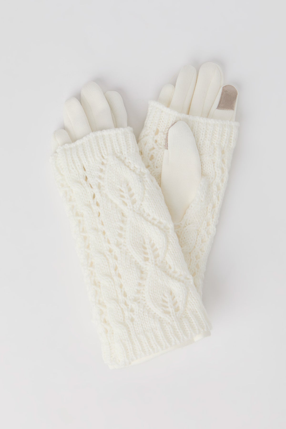 Gants pour écran tactile en tricot torsadé