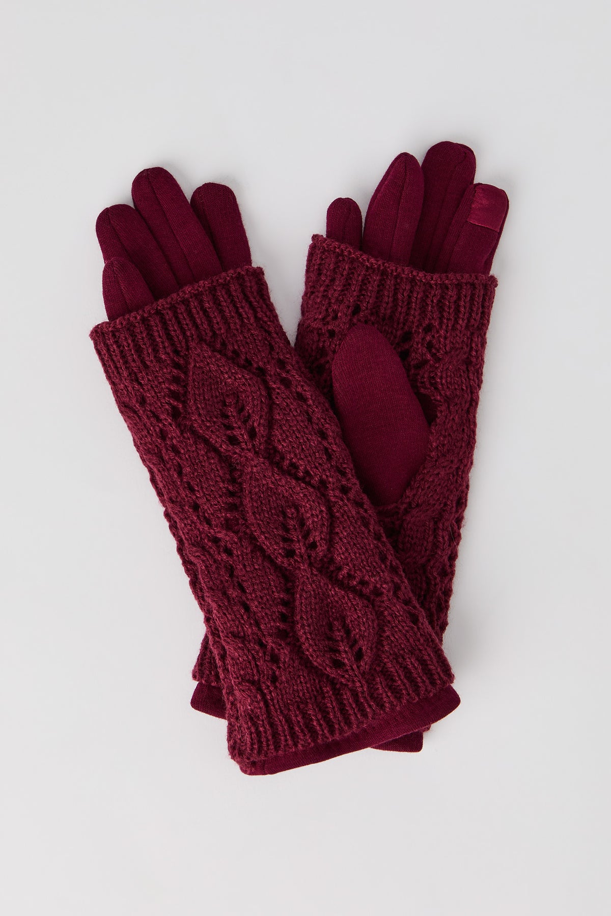 Gants pour écran tactile en tricot torsadé