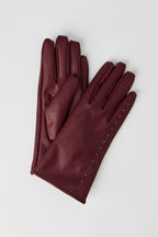 Faux Leather Studded Gloves